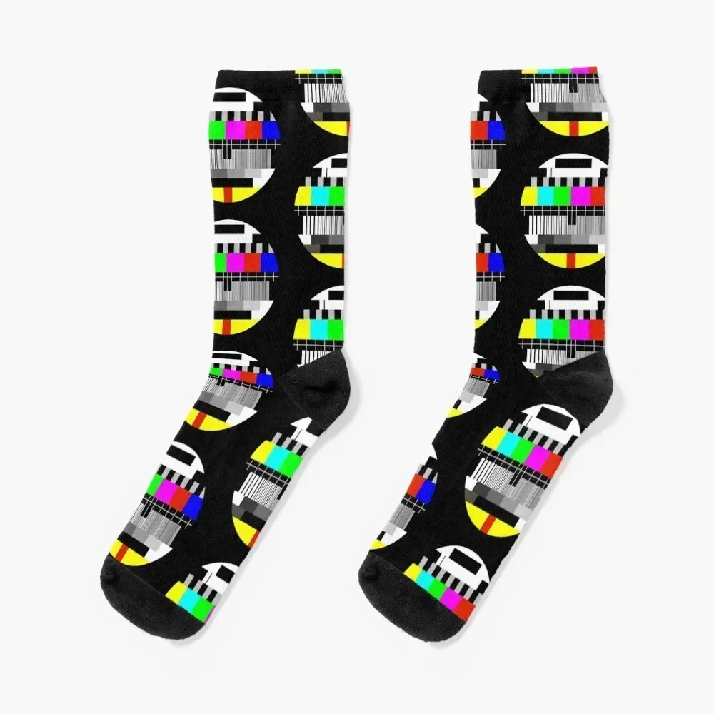 TV test card test pattern Socks happy funny gift winter gifts Socks Man Women's