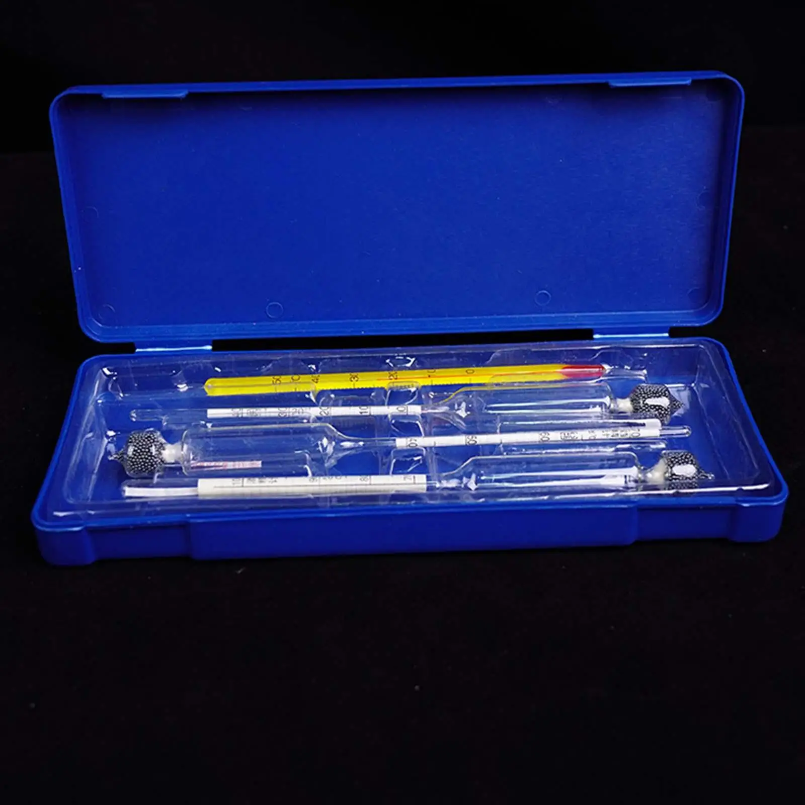 Accurate Alcoholmeter Set with Thermometer Glass Hydrometer Tester for Home Brewing High Proof Distilled Spirits