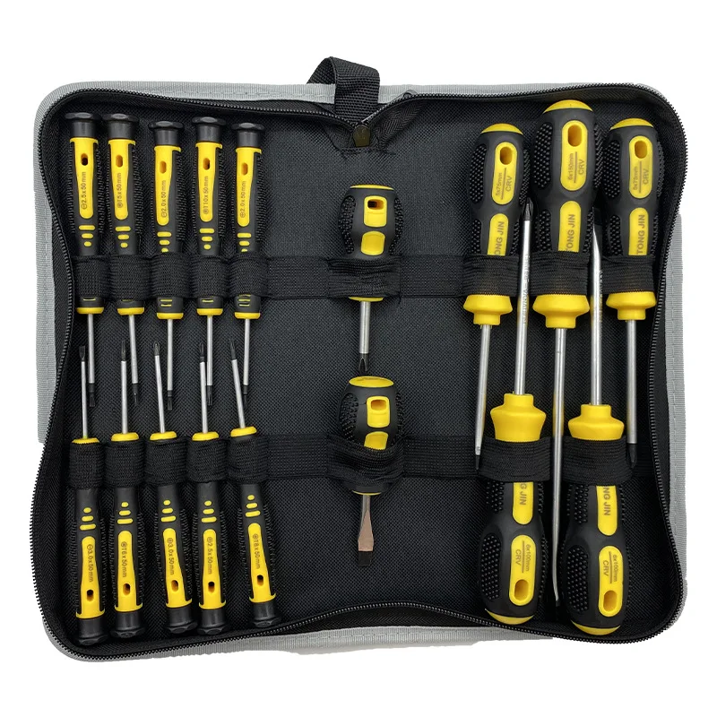 Screwdriver set combination hand tool manufacturer flat cross screwdriver with magnetic tool combination screwdriver set