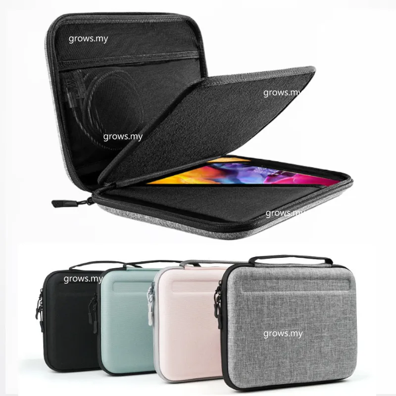 Tablet Storage Bag Pouch for iPad A16 2025 Pro 11 13 M4 10.9/11 inch / 12.9 inch Eva Hard Shell Case Shockproof Laptop Bag