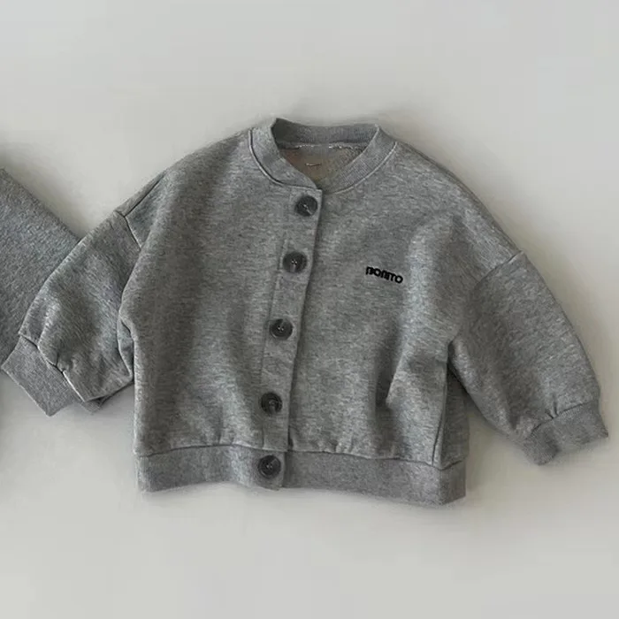 2024 Autumn New Baby Long Sleeve Casual Coat Infant Cute Letter Print Cardigan Jacket Cotton Newborn Toddler Boy Girl Clothes