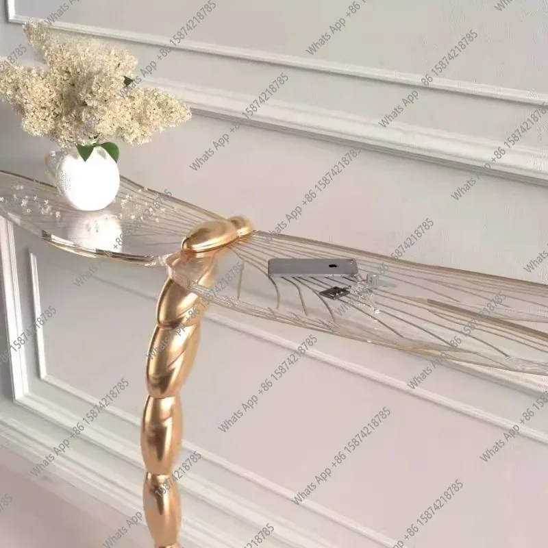 

Xx Дизайнерский прозрачный акриловый стол для крыльца в виде стрекозы, художественный вход у стены, креативный стол для вида на конце гостиной