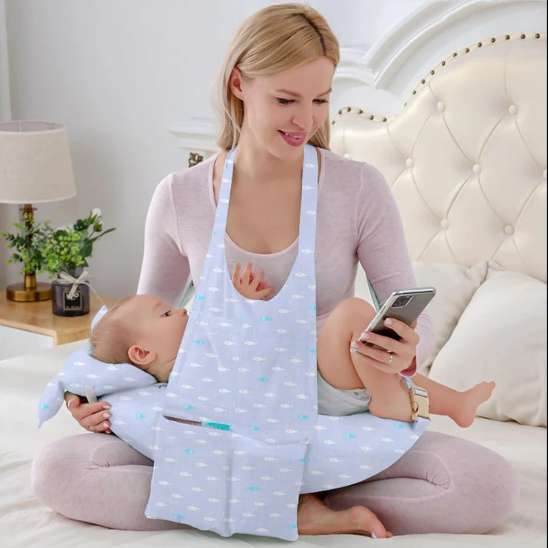 Cotton Removable Washable Newborn Breastfeeding Pillow Multifunctional Mother Baby Nursing Pillow Strap Breastfeeding Pillow