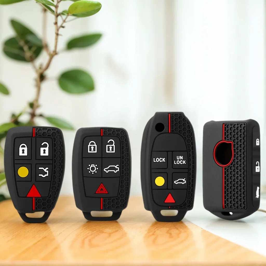 

Для Volvo XC70 XC90 S40 S60 S90 S80 C30 C70 C70 V50 V70 V90 Чехол-брелок с кожей, силиконовый чехол для дистанционного ключа