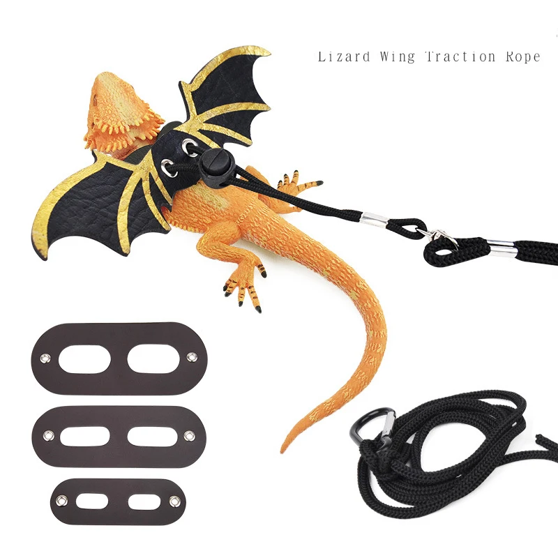 

1 Set Lizard Traction Rope Adjustable Soft Reptile Chest Harness Comfortable Pet Reptile Bearded Dragon Harness Pet Supplies