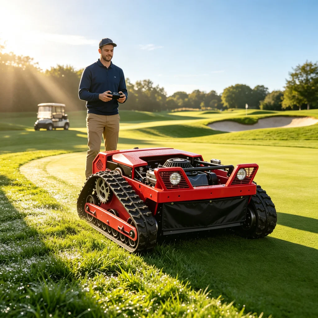 1. High Efficiency Diesel Crawler Lawn Mower Customized Cutting Width Remote Control Grass Cutter For Farm Slope Maintenance