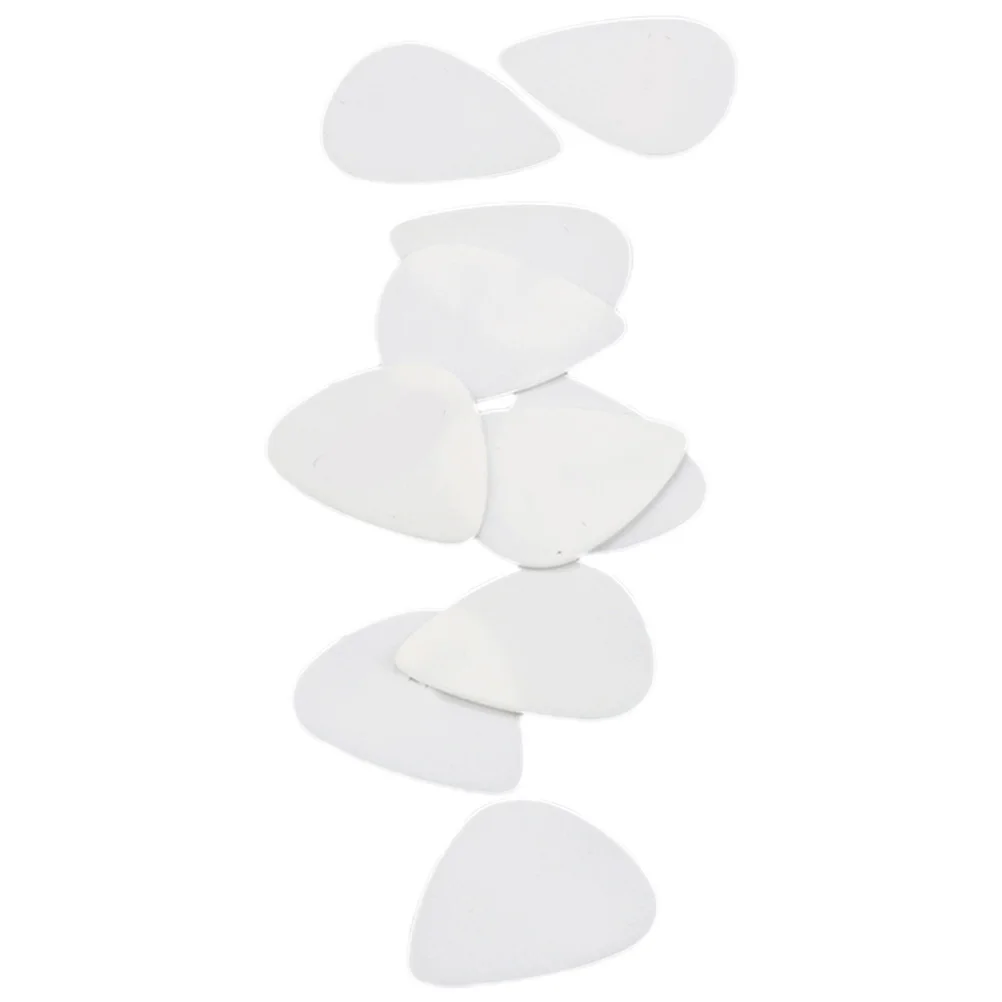 

10 White Guitar Picks Durable Practical Stage Performance Acoustic Electric Bass Supplies Accessories LA06