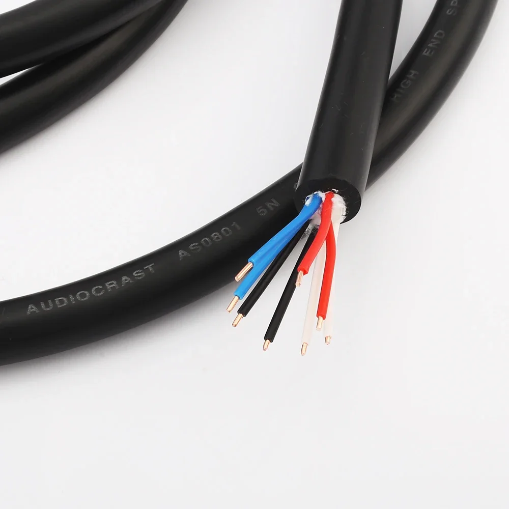 Audiocrast AS0801 Cavo per altoparlanti in rame puro OFC solido Cavo per altoparlanti sfusi OFC a 8 core