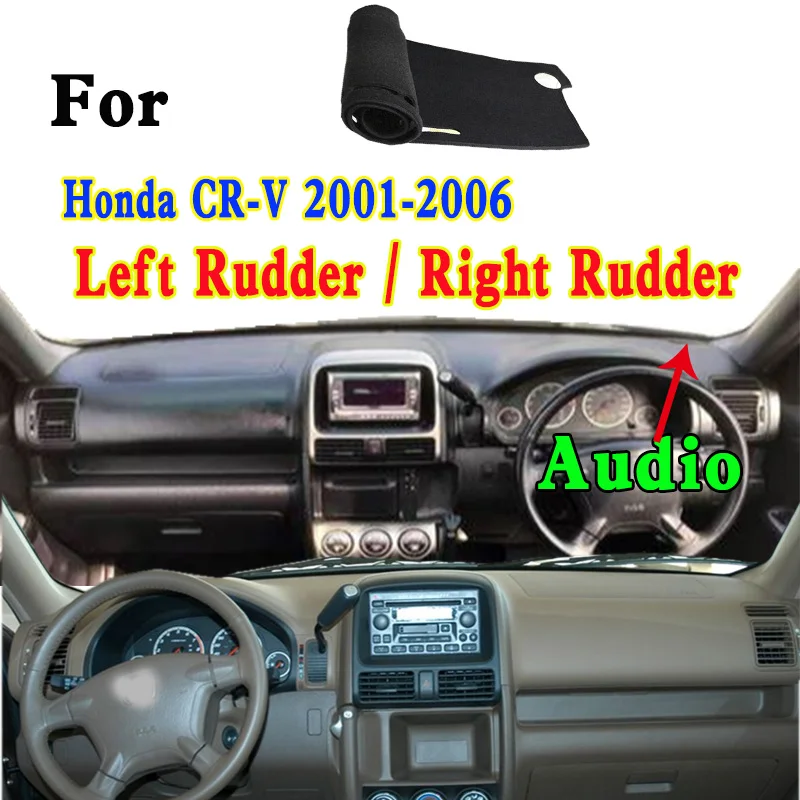 For 2001-06 Honda CR-V CRV II RD4 RD5 RD6 RD7 RD9 Car-Styling Dashmat Dashboard Cover Instrument Panel Insulation Sunscreen Pad