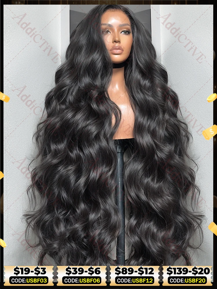 250% 13x6 HD 40 Inches Body Water Wave Transparent Lace Front Human Hair Wigs 13x4 Lace Frontal Wig Brazilian Remy Hair Wig