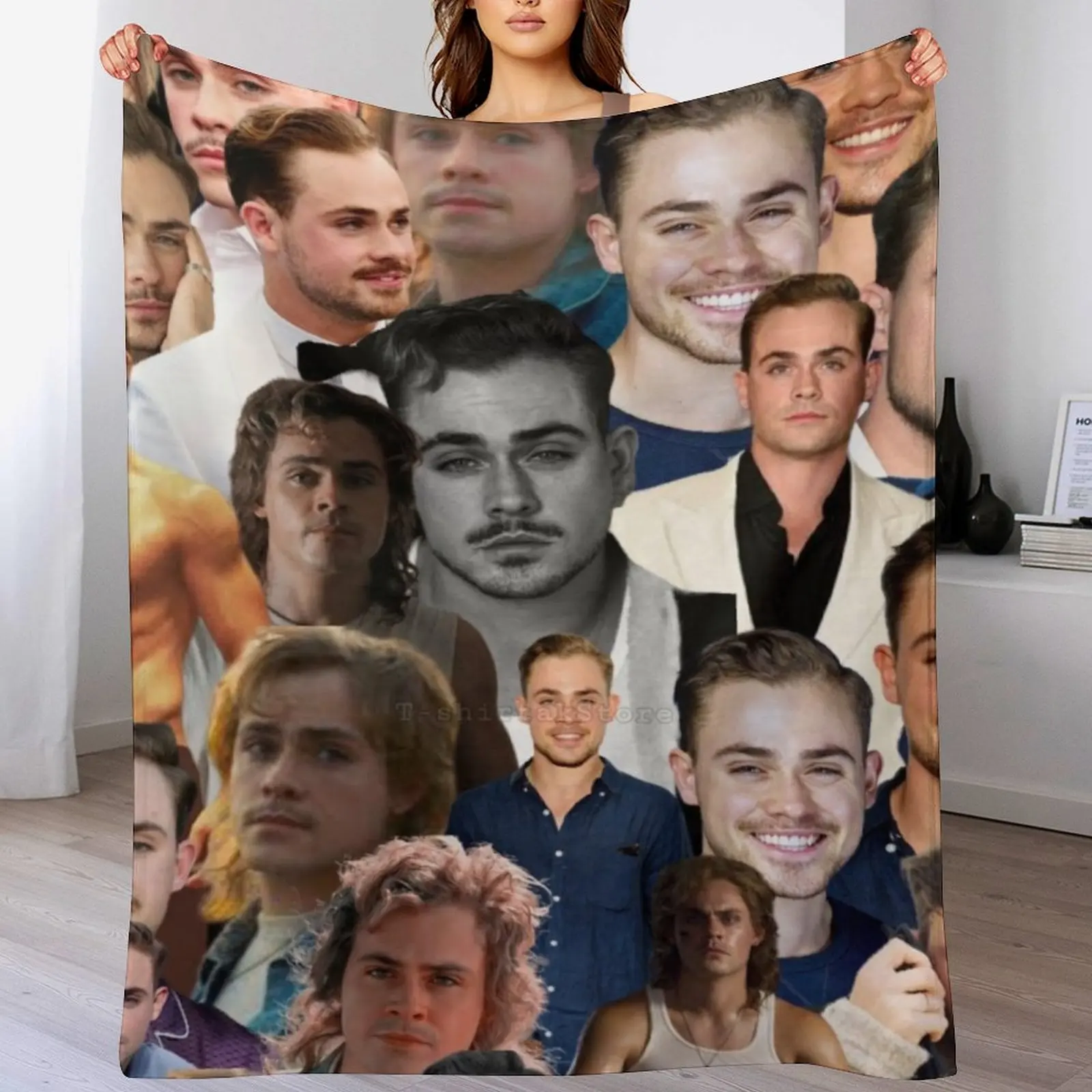 dacre montgomery photo collage Throw Blanket valentine gift ideas Hairy Blankets Sofas Of Decoration Blankets