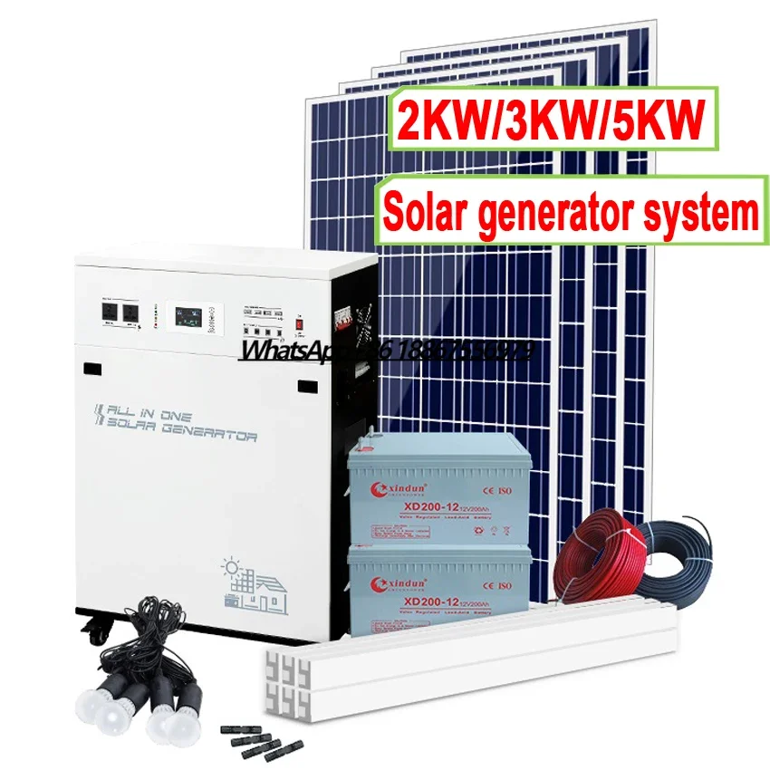 Factory direct sale 48v 5kw 10kw 20kw full kit off grid all in one power generator home use 2kw 3kw solar energy storage system