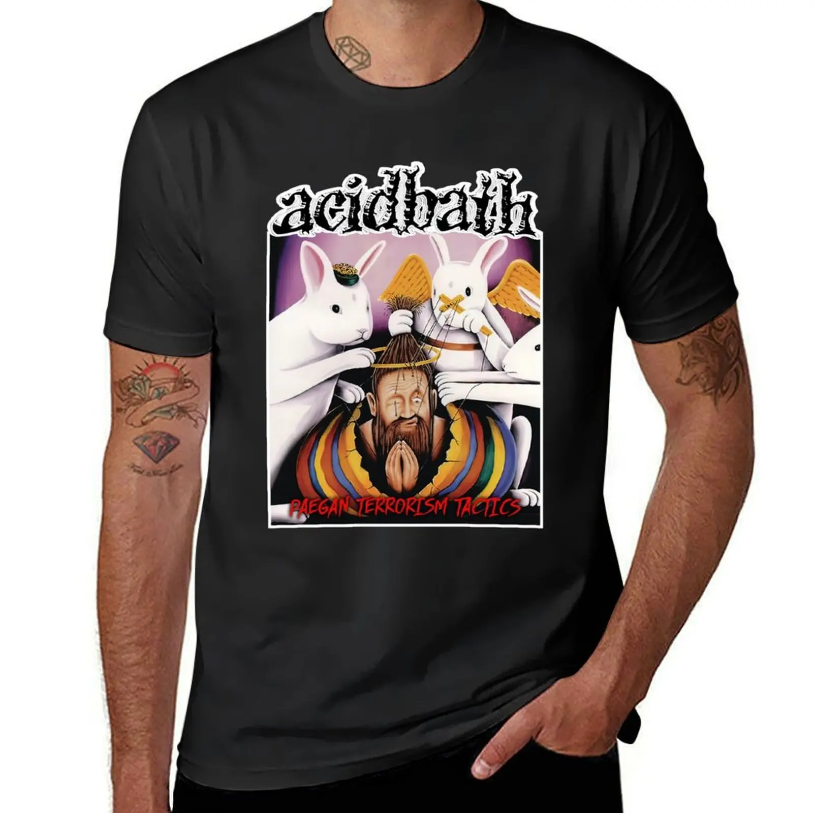 Acid Bath Rabbit T-Shirt tees summer clothes mens big and tall t shirts