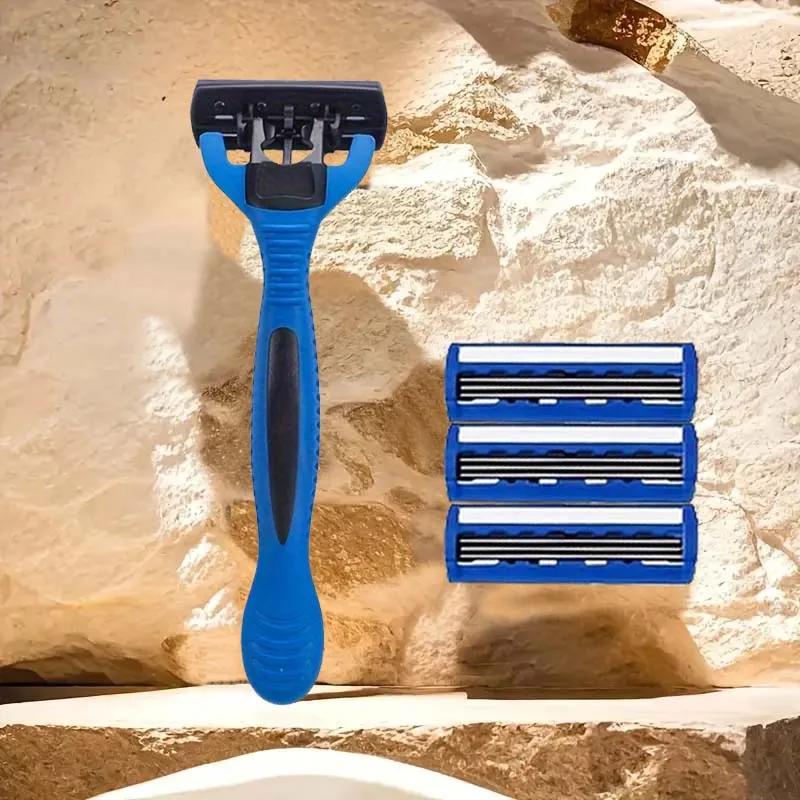 ماكينة حلاقة آمنة للرجال، مقبض مريح، شفرة حادة وناعمة، حلاقة ممتازة للرجال، هدية مثالية للمهرجانات