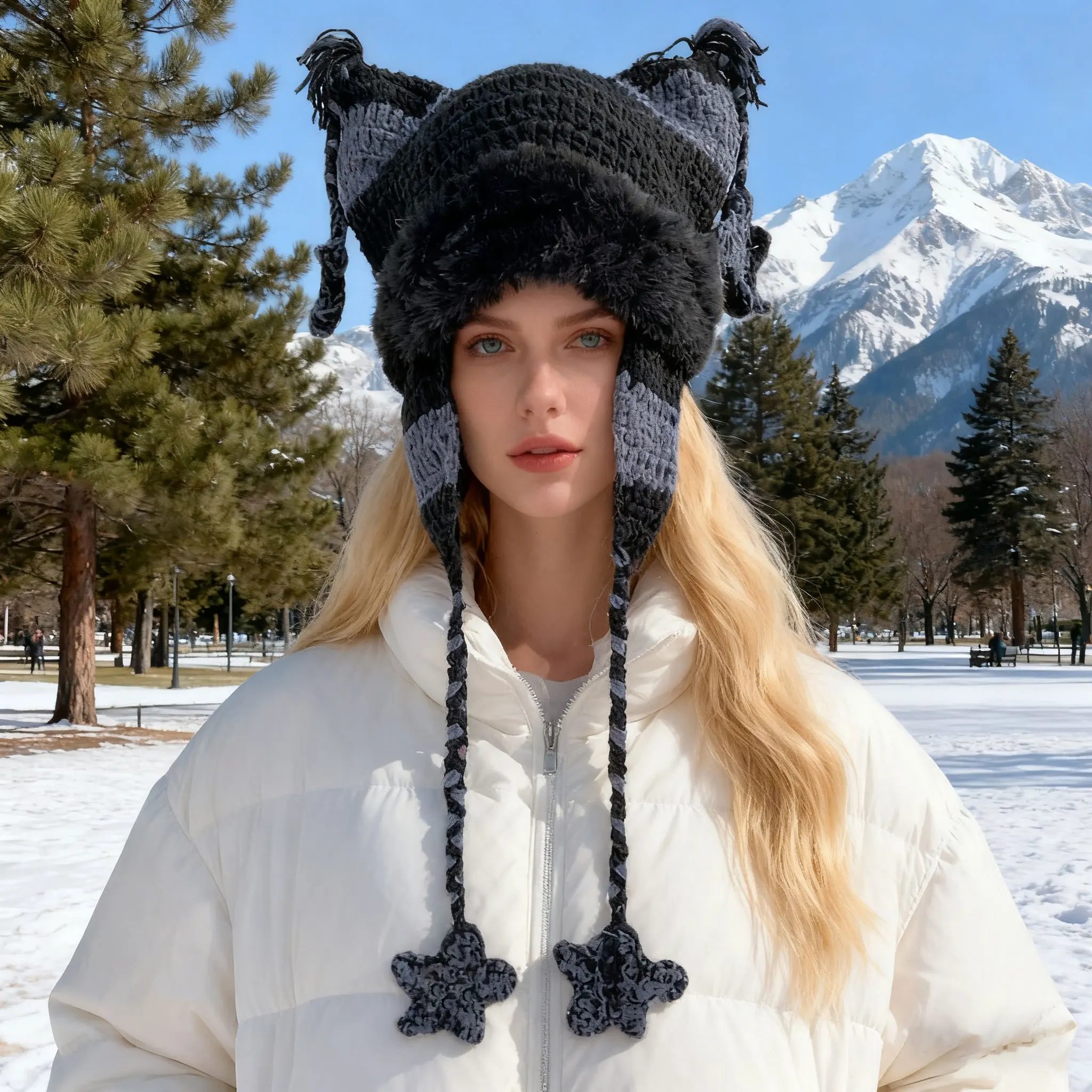 **Симпатичная вязаная шапка-тр – обзор и цена Winter Trapper Hat