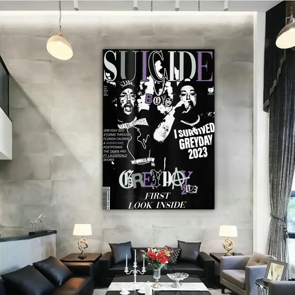 Singer Suicideboy Anime Posters Sticky Vintage Room Home Bar Cafe Decor Kawaii Room Decor