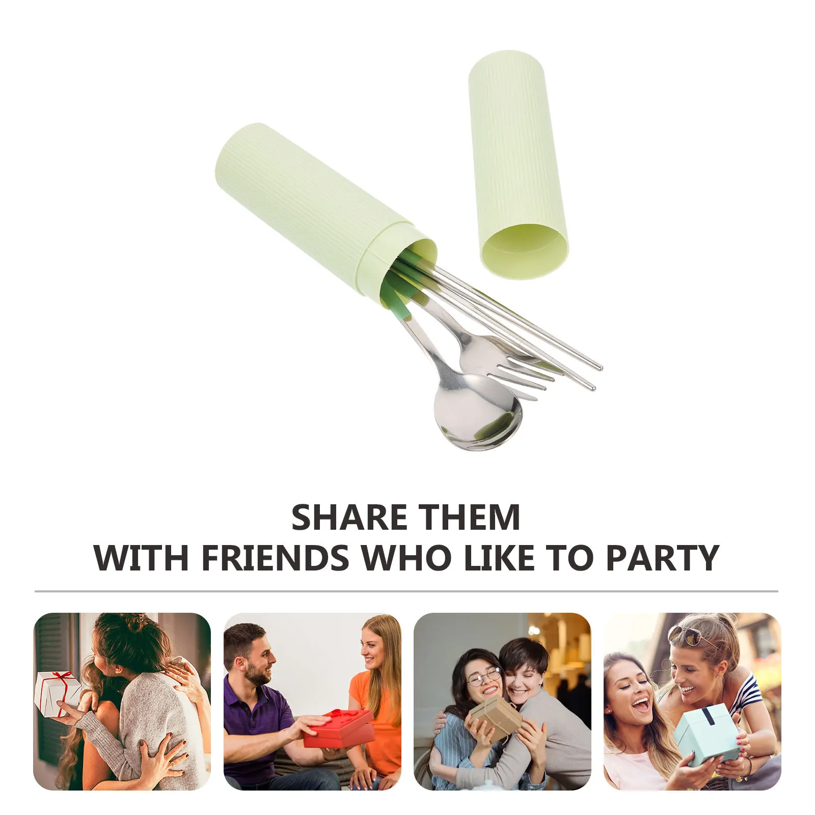 

1Set Stainless Steel Tableware Set Portable Cutlery Kit for Travel Camping Picnic Outdoor Use Lightweight Durable