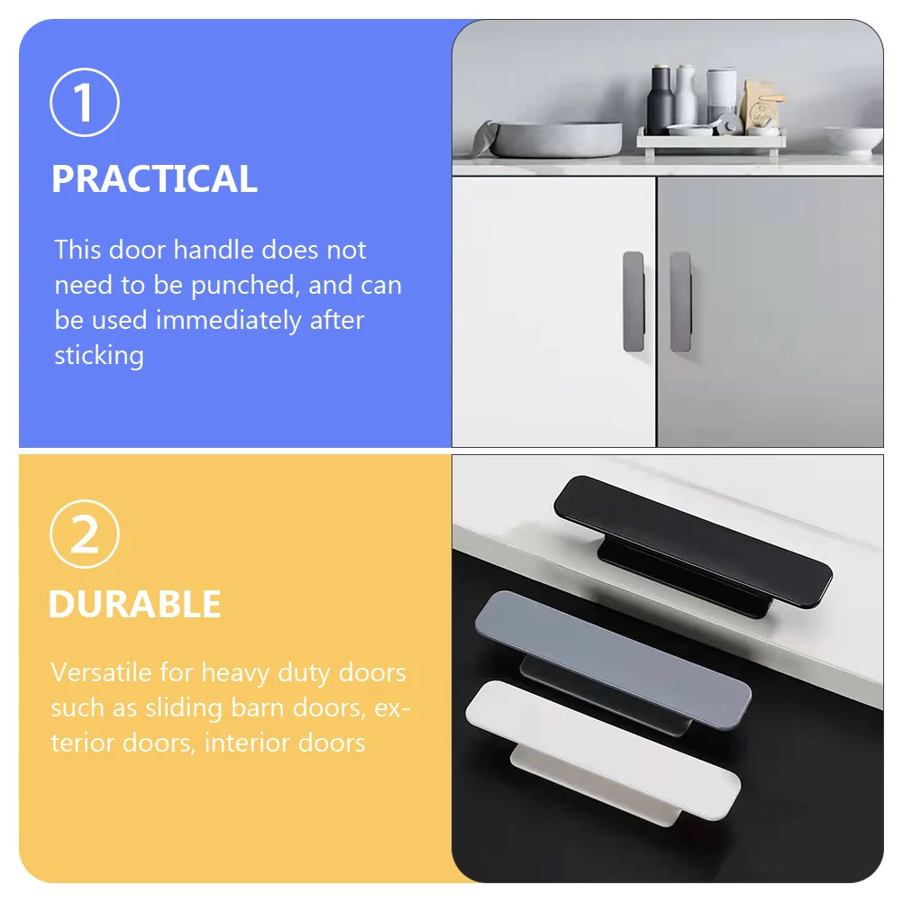

16pcs Adhesive Knobs Sliding Handle Multi-Functional Barn Door Puller For Heavy Duty Doors Stick On Handle Plastic Door Pull