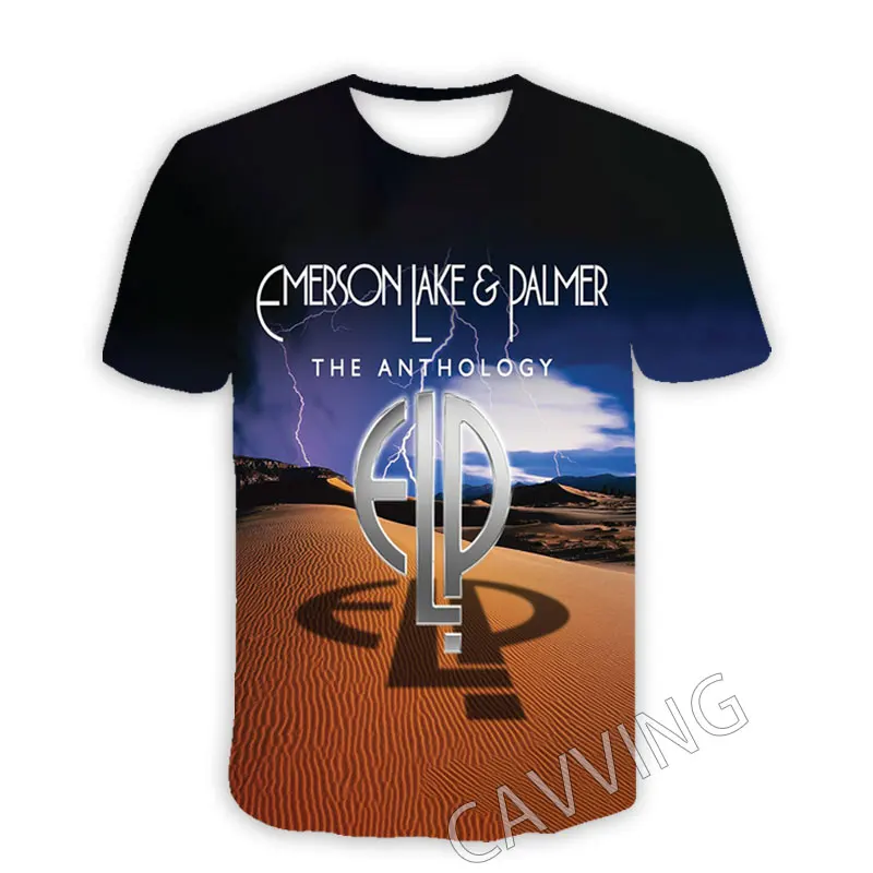 CAVVING 3D Printed Emerson Lake & Palmer Band Casual T-shirts Hip Hop T Shirts Harajuku Styles Tops Clothing for Men/women
