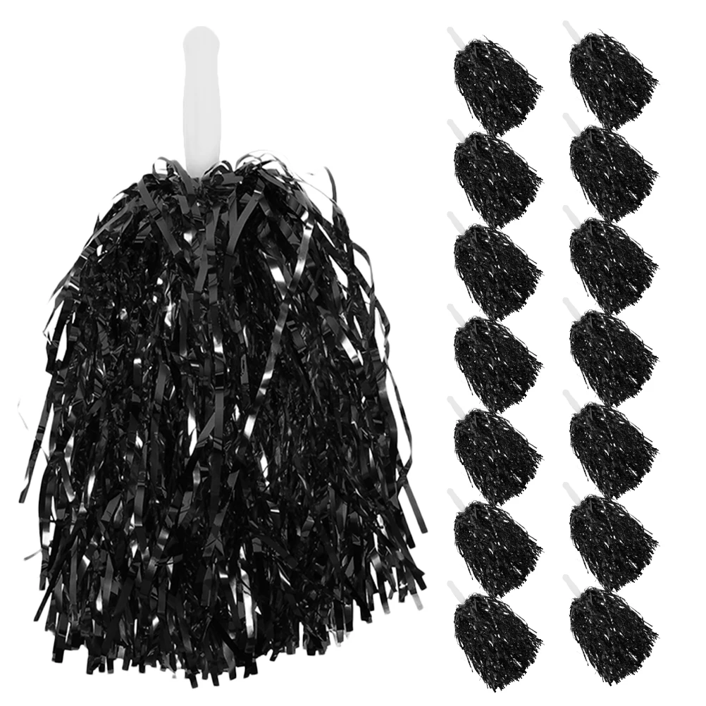 

15 шт., помпоны для черлидинга, компактная легкая ручка, дизайн, сверкающий реквизит для болельщиков для спортивных мероприятий, баскетбола, футбола