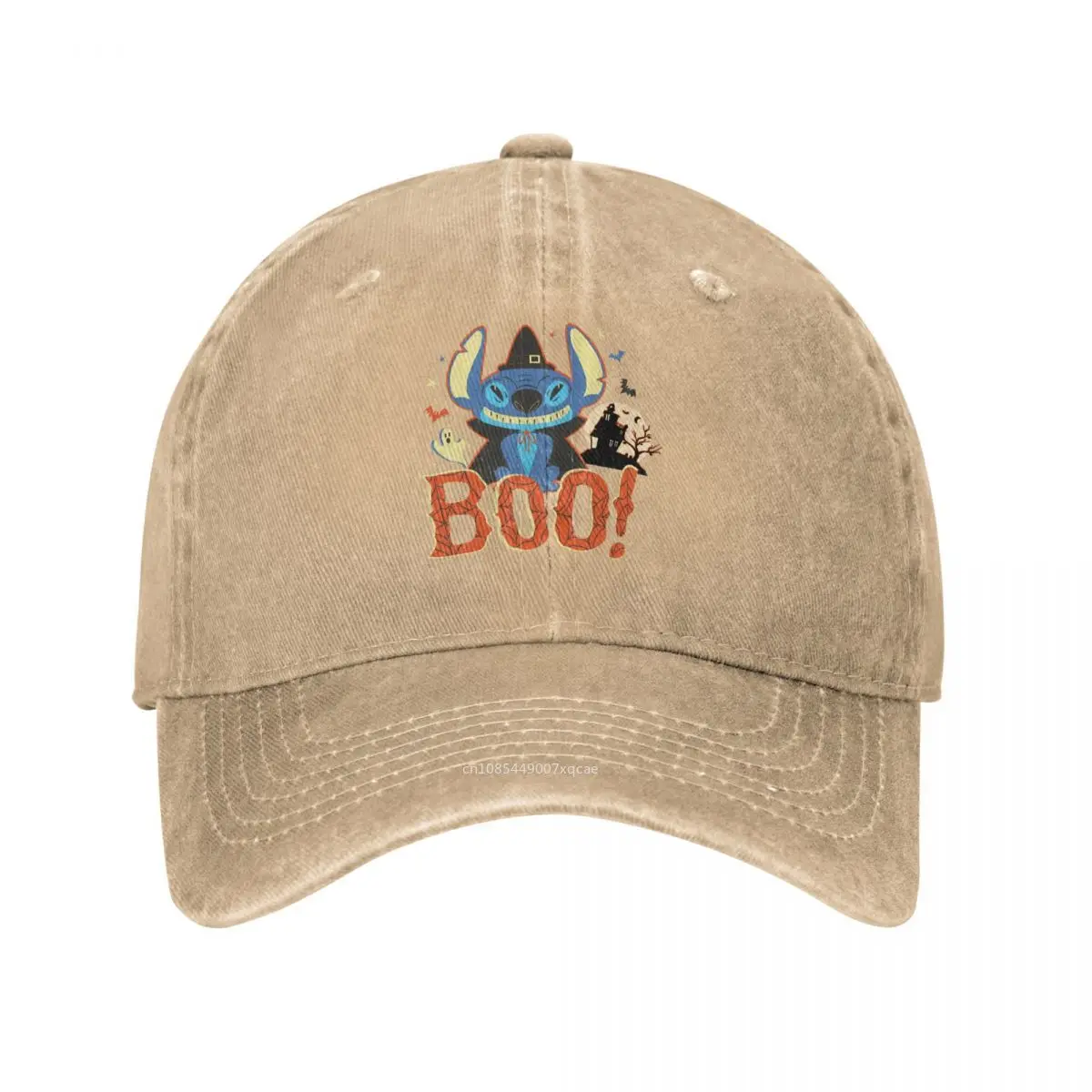 Stitch Halloween Boo Baseball Cap Distressed Cotton Lilo And Stitch Snapback Hat Men Women Outdoor Summer Adjustable Hats Cap