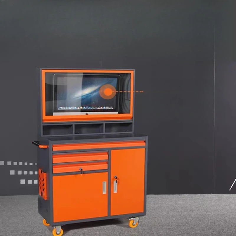 

Computer cabinet numerical control machine tool workshop mobile network control chassis dust belt wheel heavy duty