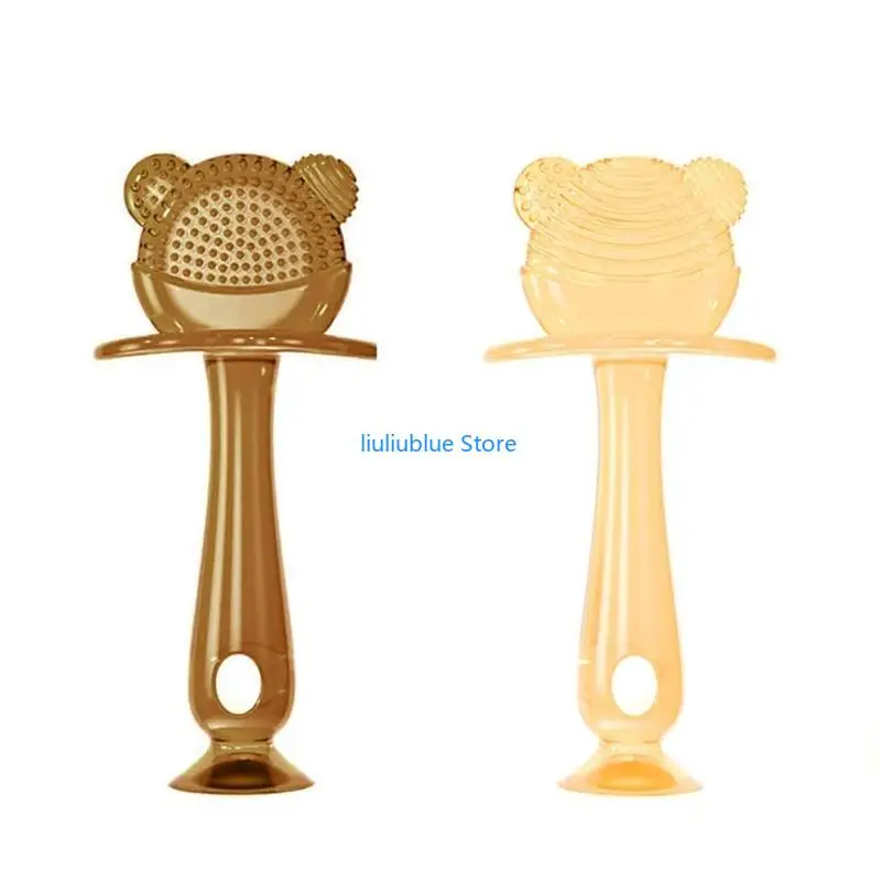 

Baby Teether Toy Nursing Teething Toy Newborn Molar Chewing Toy Silicone Teether 62CF