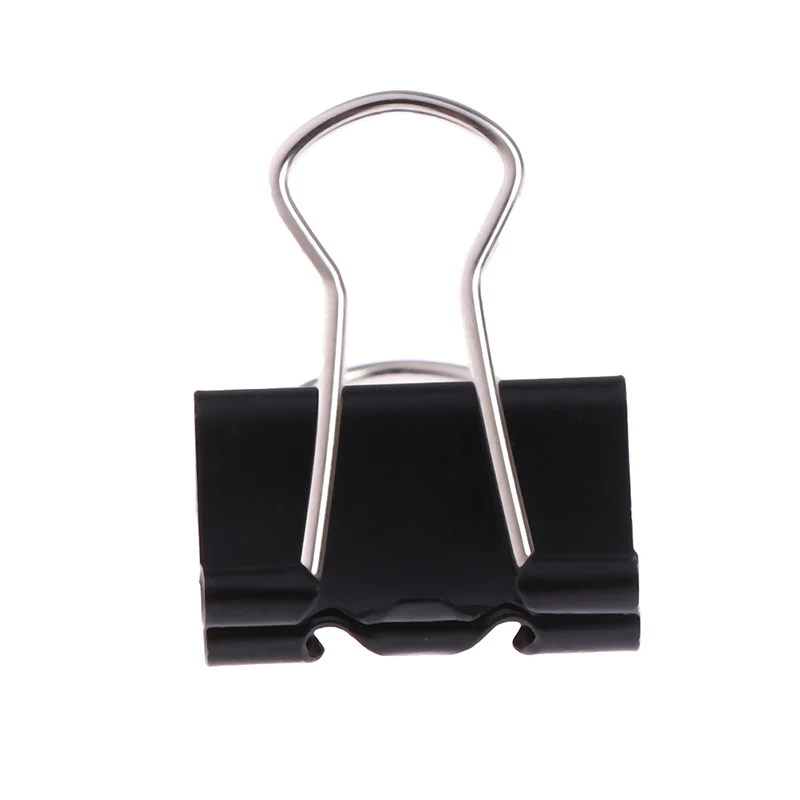 10Pcs Binder Clips File Clips Black Metal Binder Clips Notes Letter Paper Clip Binding Securing Clip