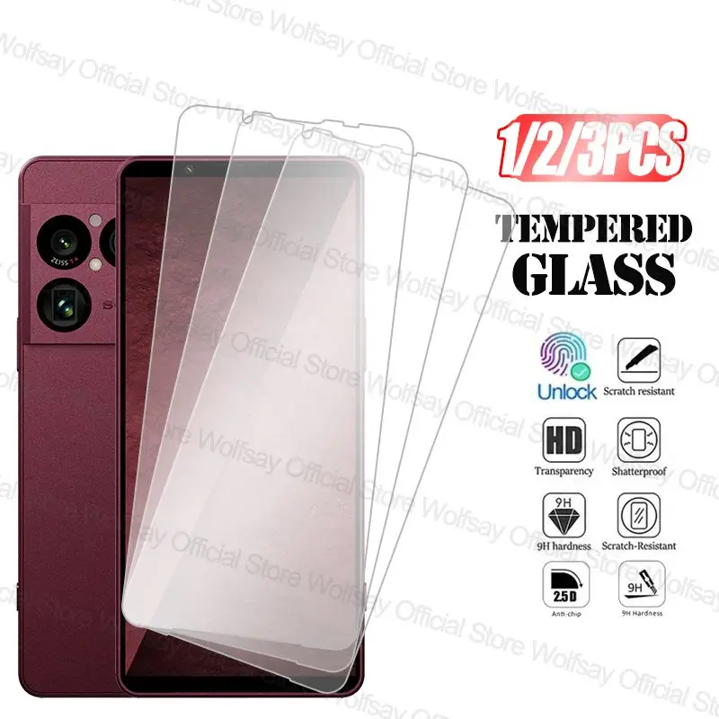 1/2/3 piezas de vidrio templado para Sony Xperia 1 VIII, Protector de pantalla para Sony Xperia 1 VIII, vidrio protector con pegamento completo para Xperia 1 VIII
