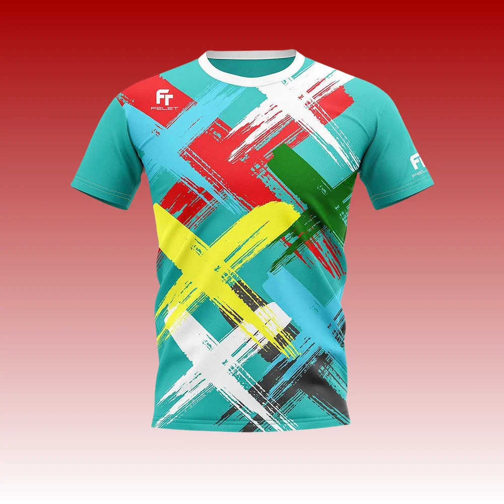 

F Fashion Men's Round Neck Casual T-Shirt Tennis Sport T-Shirt outdoor sport Short Sleeve Shirt Summer Table Tennis T-Shirt top
