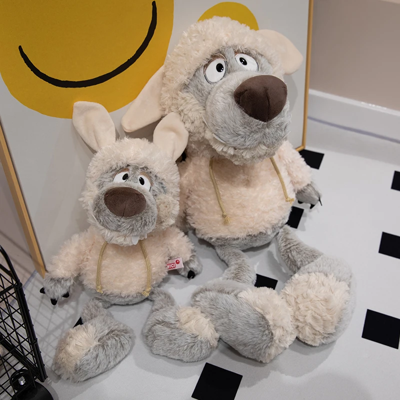 Weicher Wolf in Schafsleder Plüschtier Kreatives Gefülltes Märchenhaftes Tier Kawaii Geschenk für Halloween – Detail 8