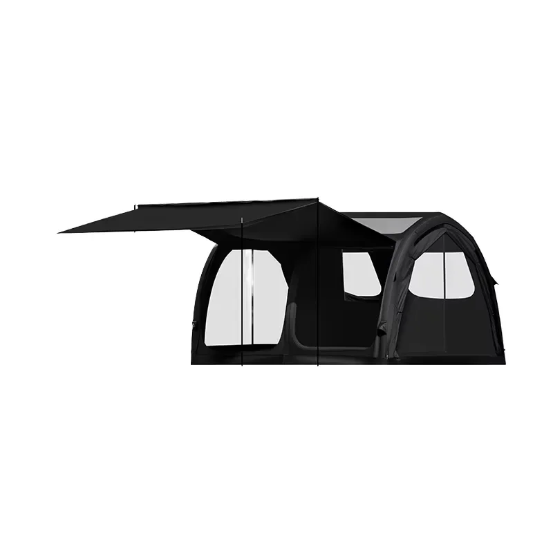 Inflatable Villa Tent With Air Column Support, Two Bedrooms &One Living Room, Camping Shelter for Campsite