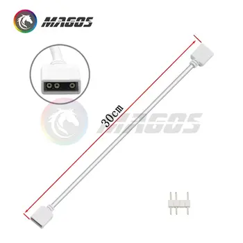 DIY bílý rozbočovací kabel RGB pro základní desku, 5V 3pinový prodlužovací kabel ARGB Sync Hub, 1-4cestný pro základní desku ASUS, MSI, GIGABYTE 10 nejlepší prodej Asus Aura Sync Hub - №9
