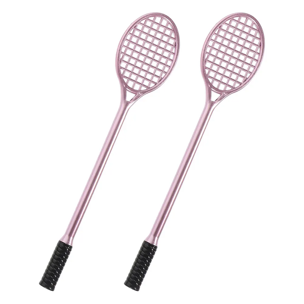 

2 шт., гелевые ручки для теннисных ракеток, милые черные чернила, тонкие точки, гладкое письмо для офиса, школьников, учителей, принадлежности