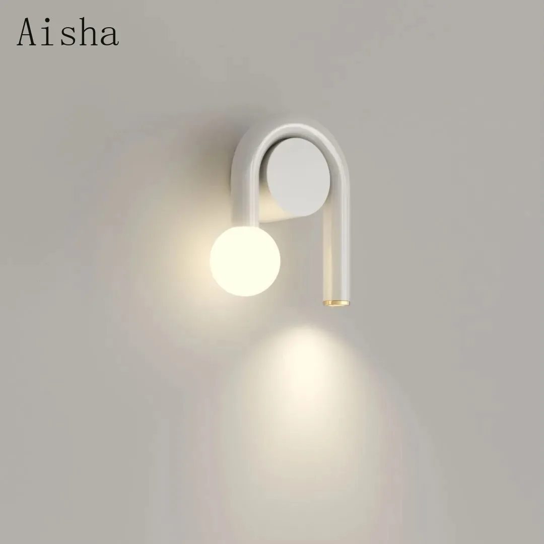 

Минималистичный U-образный настенный светильник, скандинавские бра, светильники для спальни, гостиной, столовой, кабинета, простые домашние декоративные светильники