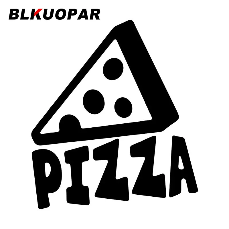 

BLKUOPAR Pizza Slice with Text Clipart Car Stickers Waterproof Sunscreen Decal Personality Windshield Laptop Vinyl Car Wrap