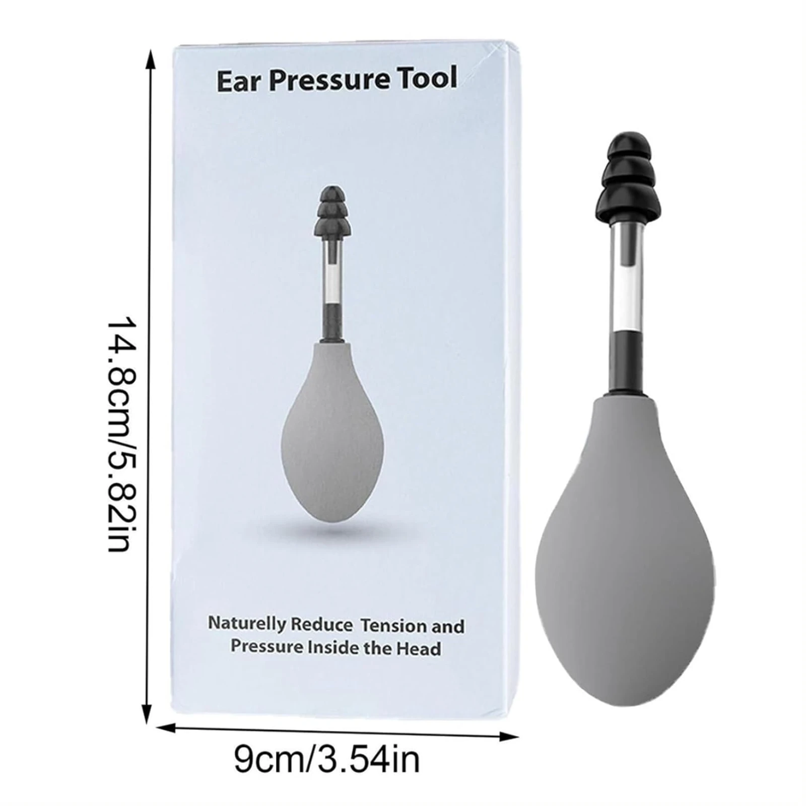 Ear Pressure Relief Device Relieve Tension and Pressure from Headache and Migraine Through Inner Ear Pressure Stimulation