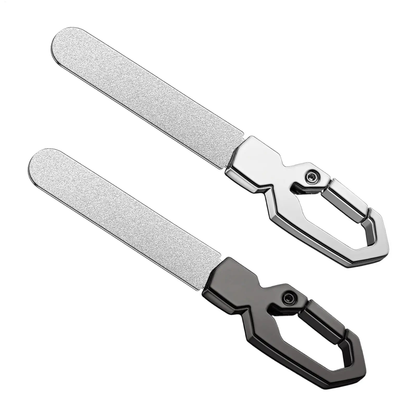 Innovative Nail File with Keychain Portable Stainless Steel Fingernail Grinding Tool for Women Men, Toenail Care Accessories