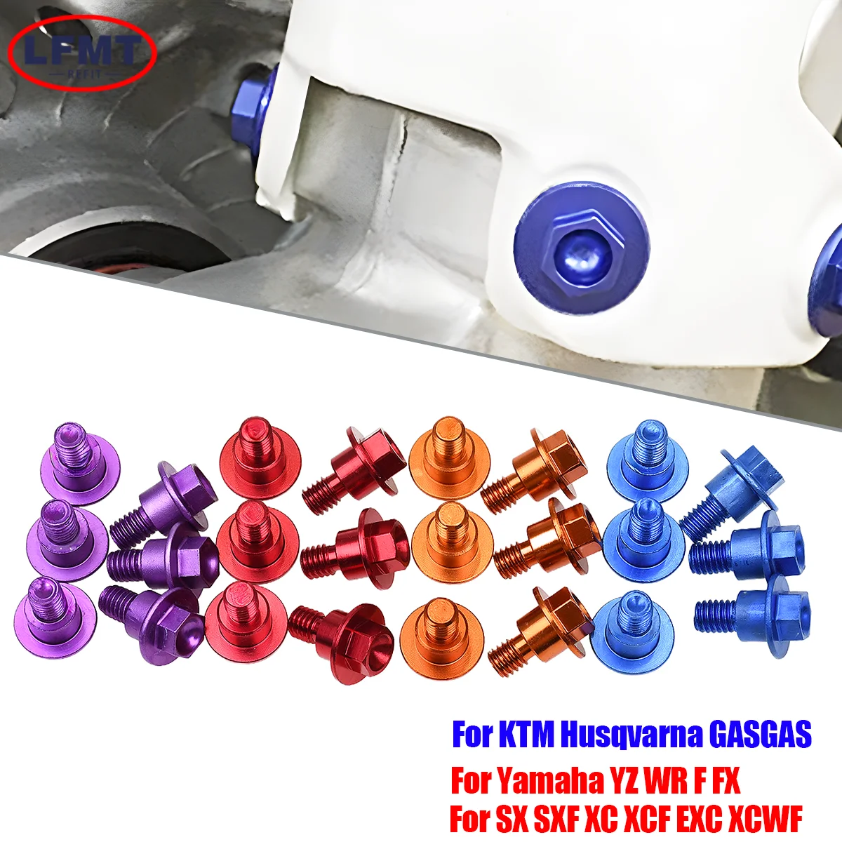 Für KTM GasGas SX SX-F XC XC-F EXC EXC-F XC-W XCF-W M6 * 12 Vorderradgabel Schutz Bolzen Schraube EX EC 125 250 300 350 450 500 CC 2000-2023