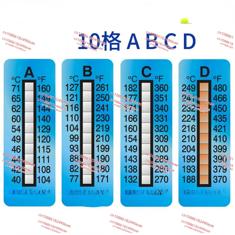 

10 temperature stickers/irreversible TMC thermal test paper temperature test paper