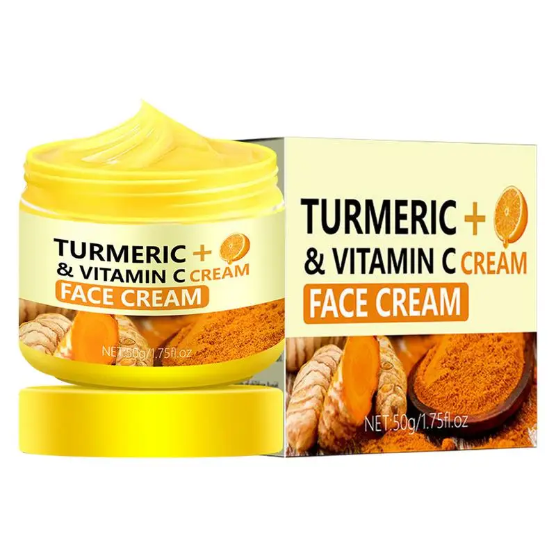 Crème blanchissante pour le visage au curcuma, 50g, élimine les déformations, éclaircit les ridules, hydratante pour le visage, gratitude