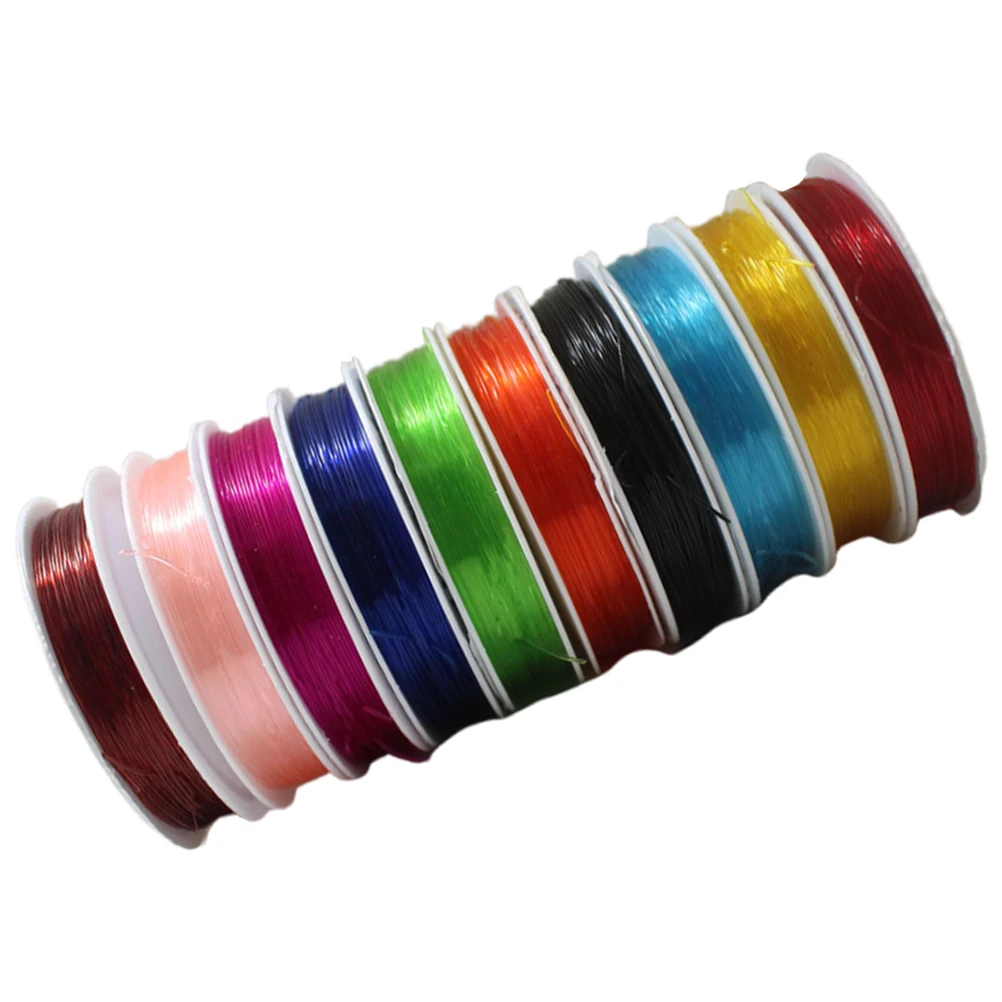 

10 Rolls Elastic Line Beaded Beads Cord Round DIY Accessories Bracelet Material Child