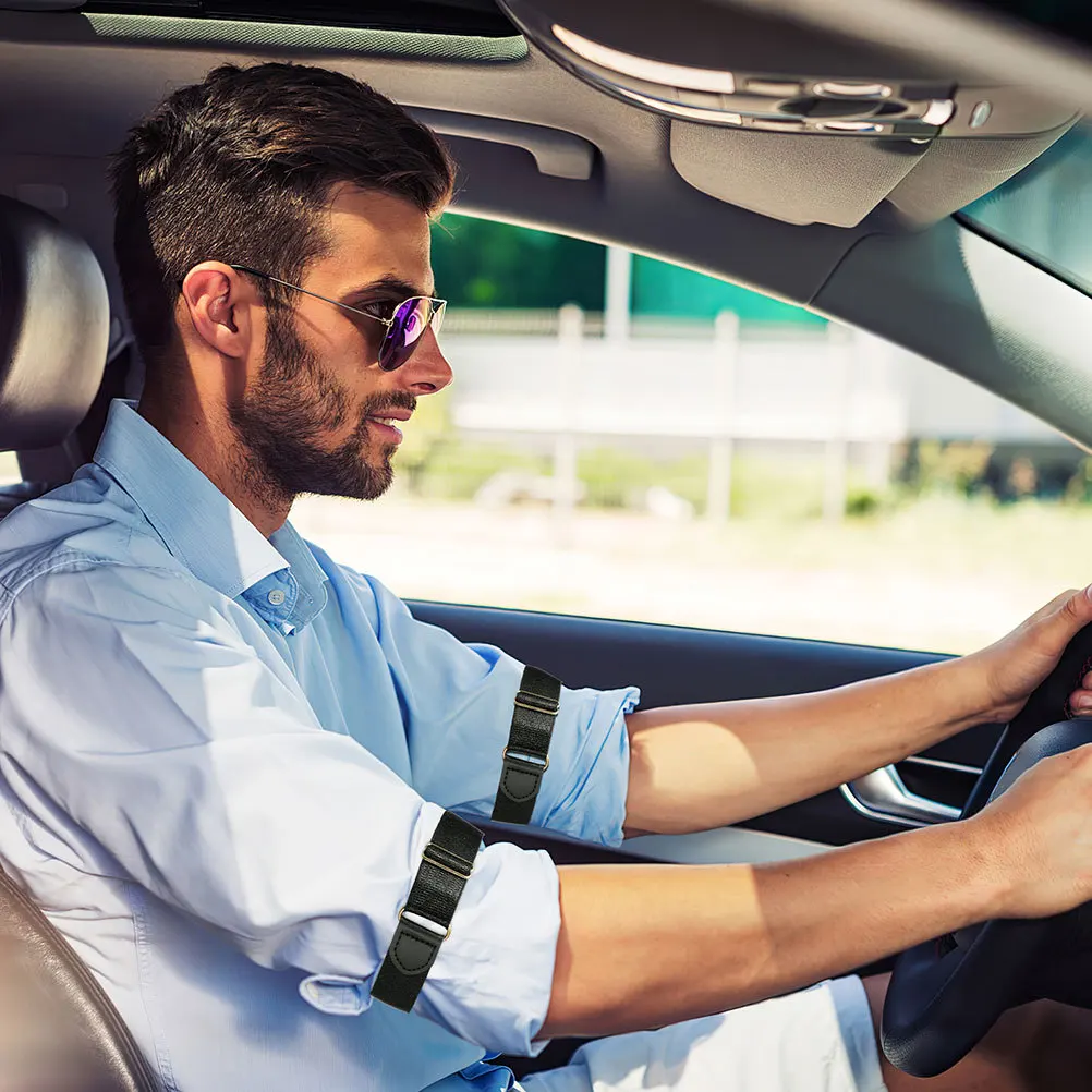 

4Pcs Anti-Slip Sleeve Straps for Shirts Adjustable Elastic Armbands Men Women Lightweight Comfortable Shirt Holders for Office