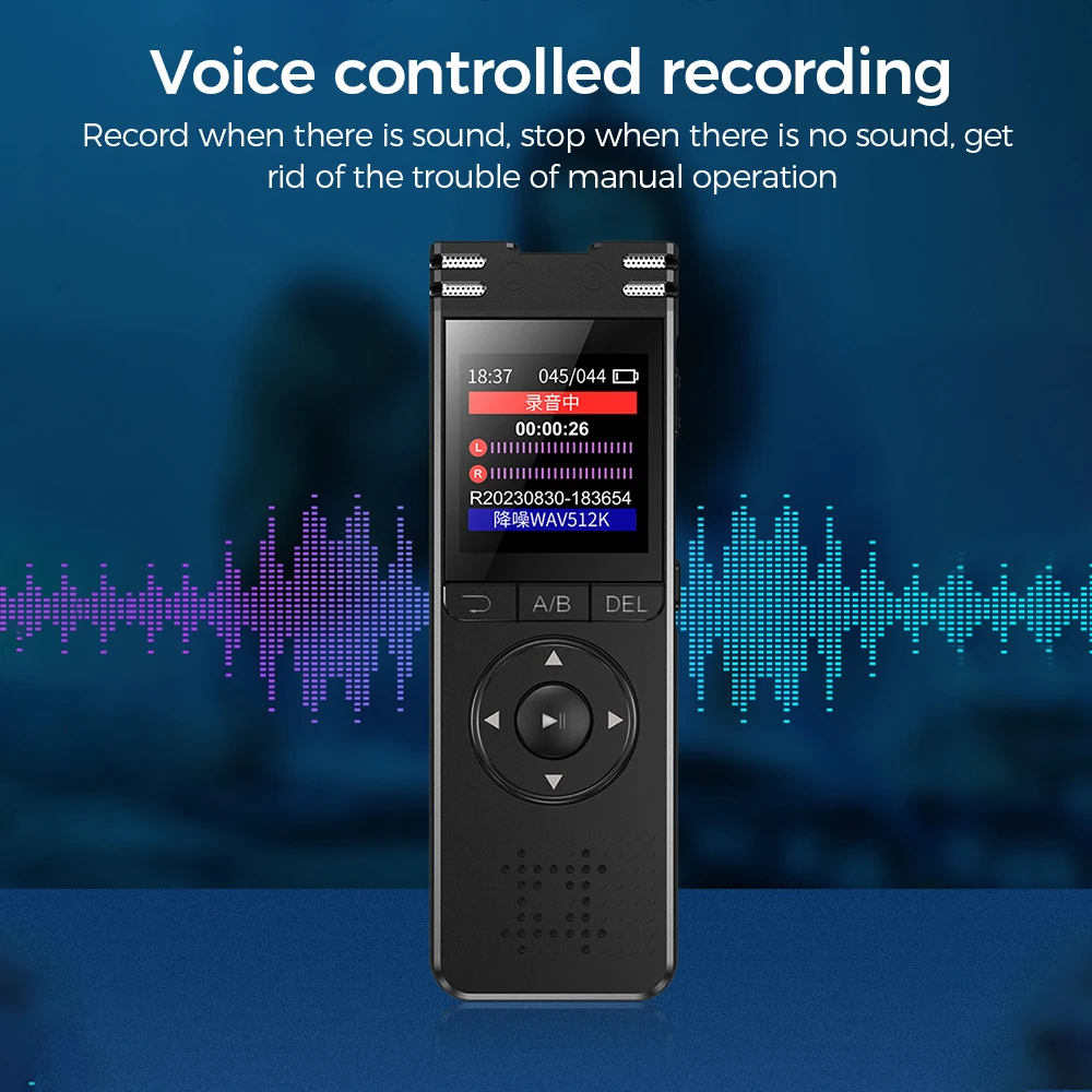 0-128GB Pen Voice Recorders For Meeting Mini Digital Sound Activated Dictaphone Dual Mic Denoise Digital Voice Recorders