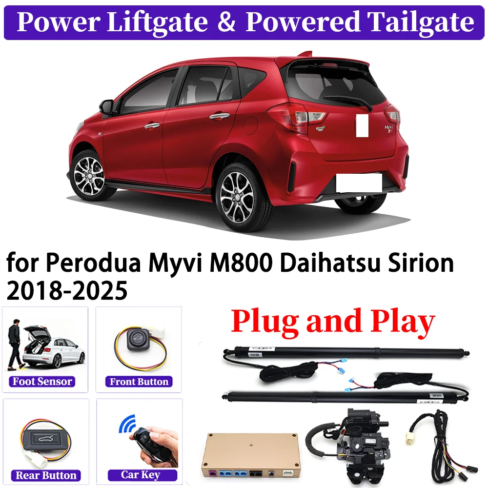 

Комплект автоматического электропривода багажника (OEM-обновление) для Perodua Myvi M800 Daihatsu Sirion 2018-2025: Умная система автоматического открывания/закрывания багажника