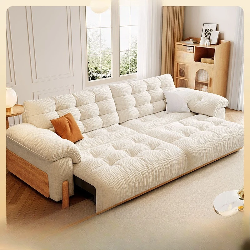 Solid wood living room Nordic, log wind rubber wood, adjustable sugar cube
