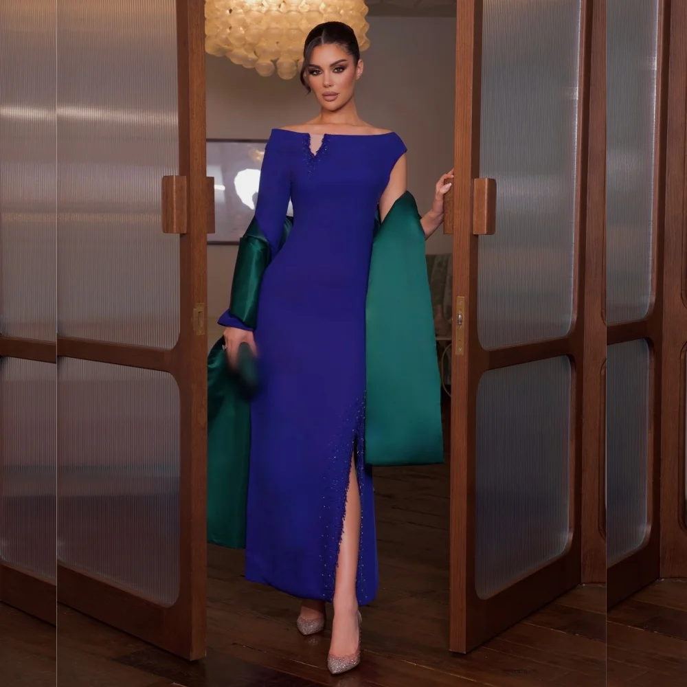 

Вечернее платье по индивидуальному заказу, темпераментное платье миди с открытыми плечами, элегантное вечернее платье высокого качества с блестками на заказ