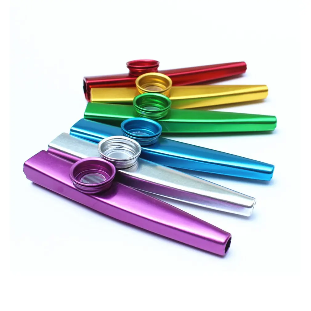 Lightweight Metal Aluminum Alloy Kazoo For Beginner Flute Instrument Music Lovers Woodwind Instrument Simple Design Portable