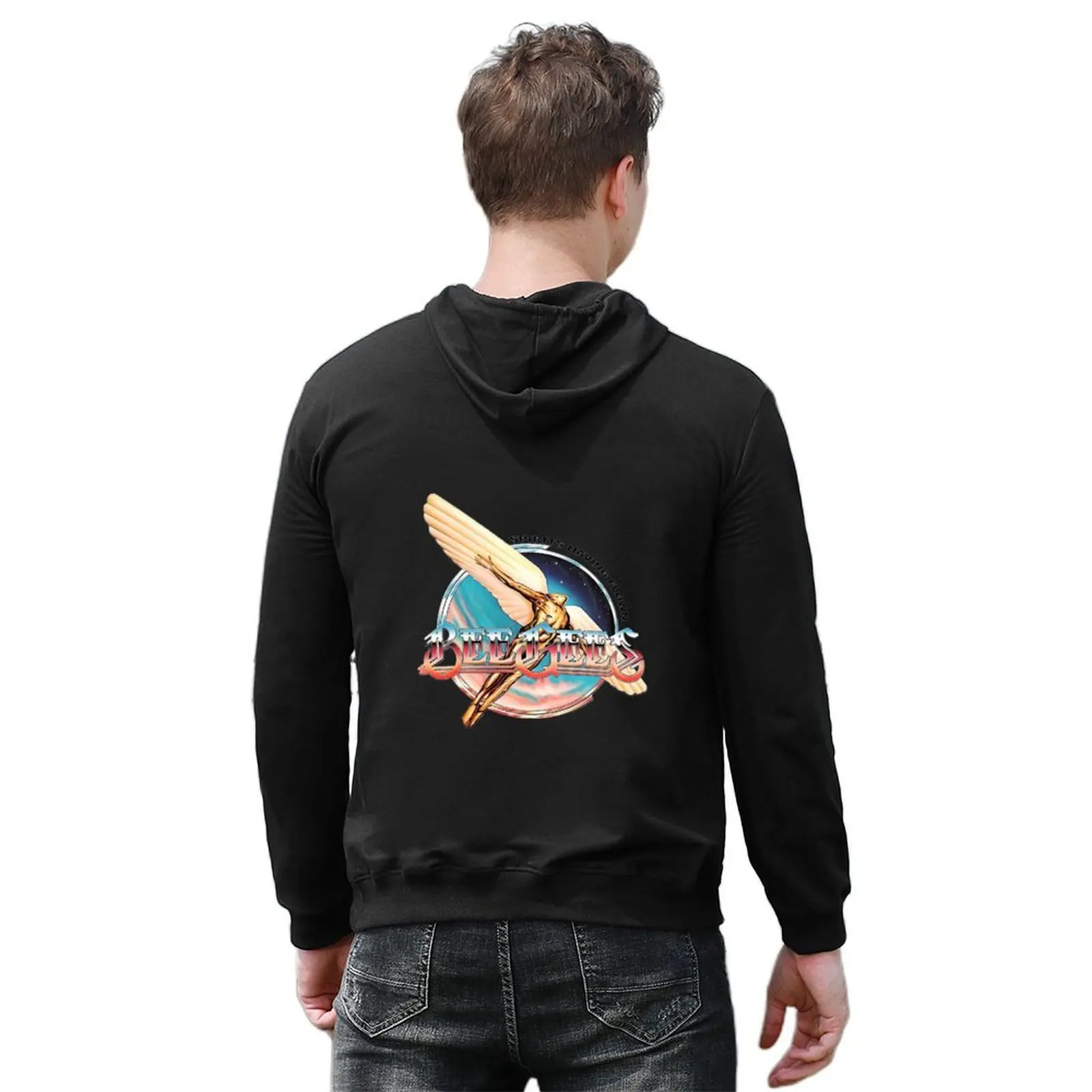 ملابس رجالية ذات قلنسوة من Spirit Have Flown Bee Gee على الطراز الياباني تي شيرت جرافيك للرجال ملابس رجالي بقلنسوة للرجال