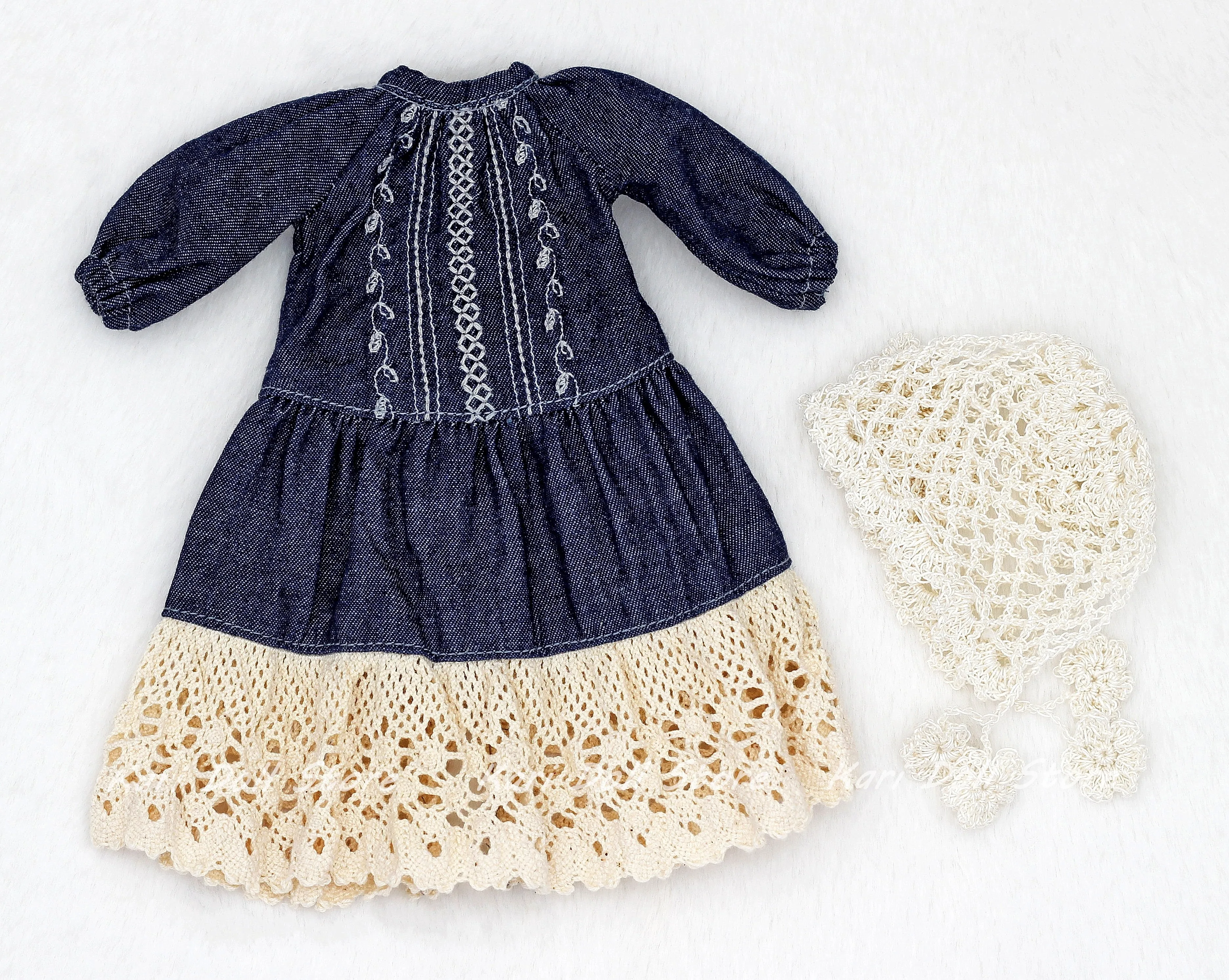 

Одежда и платья для кукол Kari 2026: джинсовая юбка в богемном стиле для кукол Landazz и Landoudou